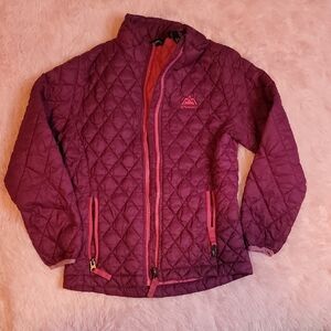 Snozu Kids Quilted Jacket in Purple and Pink